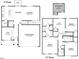 Floor plan of the first and second floor showing the layout of the house at 25 Granite Falls Way, Youngsville, NC 27596