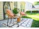 Inviting outdoor patio space with stylish seating and decor, perfect for relaxing and entertaining at 3303 Silver Star Dr, Durham, NC 27713