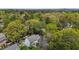 Overhead shot of the neighborhood, lush trees, and well-maintained homes, offering privacy and a serene living environment at 3308 Churchill Rd, Raleigh, NC 27607