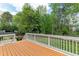 Large deck overlooking a lush backyard, perfect for outdoor entertaining and relaxation at 3517 Boren Ct, Raleigh, NC 27616