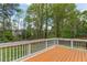 Spacious deck with backyard views, perfect for entertaining or relaxing in nature at 3517 Boren Ct, Raleigh, NC 27616