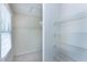 Walk-in closet with built-in shelving and a window for natural light at 3900 Inkberry Ct, Apex, NC 27539