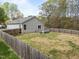 Spacious backyard with wood fence, offering privacy and ample space for outdoor activities and enjoyment at 420 Feldspar Way, Durham, NC 27703