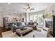 Spacious living room seamlessly connects to the kitchen and dining area for easy entertaining at 463 Old Piedmont Cir, Chapel Hill, NC 27516