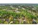 Aerial view of a neighborhood with mature trees and well-maintained landscaping at 48 Arabella Ln, Clayton, NC 27520