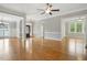 Bright, open living space with hardwood floors, recessed lighting, and traditional style millwork at 48 Arabella Ln, Clayton, NC 27520