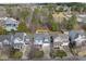 Aerial view of homes showcasing the neighborhood layout at 504 Skygrove Dr, Holly Springs, NC 27540