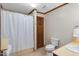 A full bathroom includes a shower and toilet at 5069 Cokesbury Rd, Fuquay Varina, NC 27526