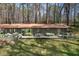 Ranch-style house with long deck great for entertaining in lush, wooded backyard at 518 Morgan Creek Rd, Chapel Hill, NC 27517