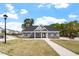 Attractive one-story building featuring a gray exterior, black roof, and well-maintained landscaping at 5209 Woodlawn Dr, Durham, NC 27703