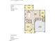 First floor plan featuring an open concept kitchen, Gathering room, dining room, guest suite, and a two-car garage at 705 Compeer Way # 31, Rolesville, NC 27571
