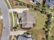 An aerial view shows the home's placement in its neighborhood at 7825 Green Hope School Rd, Cary, NC 27519