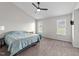 Bedroom showcasing two windows, and a bed with light blue comforter and pillows at 82 Sommerset Dr, Clayton, NC 27520