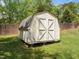 View of the Shed with double doors and shingled roof at 104 Glenview Pl, Chapel Hill, NC 27514