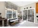 Dining area with sliding glass doors to an outdoor area at 1310 Country Club Dr, Durham, NC 27712
