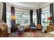 Sunlit sitting area in the main bedroom with large windows and two comfortable chairs at 1310 Country Club Dr, Durham, NC 27712