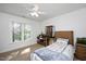 This bedroom features a neutral color palette and natural lighting at 132 Wheatsbury Dr, Cary, NC 27513