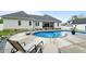 Backyard with a in-ground swimming pool and a patio for relaxing outdoors at 1325 George Bason Rd, Graham, NC 27253