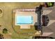 High angle image of a backyard with an in-ground pool, patio, and landscaping at 1422 Gormly Cir, Sanford, NC 27330