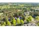 An aerial view of a residential neighborhood with lush trees and well-maintained lawns at 1537 Heritage Club Ave, Wake Forest, NC 27587