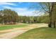 Scenic view of the golf course with lush green fairways and mature trees at 1537 Heritage Club Ave, Wake Forest, NC 27587