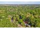 Expansive aerial view of lush greenery and mature trees surrounding the neighborhood at 201 Dunhagan Pl, Cary, NC 27511
