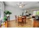 Cozy dining area with hardwood floors and plenty of natural light at 201 Dunhagan Pl, Cary, NC 27511
