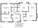 Detailed floor plan showcasing the layout of the home, including bedrooms, bathrooms, kitchen, and living room at 201 Dunhagan Pl, Cary, NC 27511