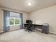 Bedroom featuring neutral carpet, a large window, and space for a desk at 2125 Toad Hollow Trl, Apex, NC 27502