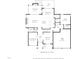 First floor plan featuring a living room, dining room, kitchen, and a two-car garage at 2905 Pluton Pl, Rolesville, NC 27571