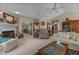 Inviting living room featuring a fireplace, comfortable seating, and an open layout at 3417 Windmere Dr, Sanford, NC 27330