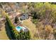 Charming backyard with inground pool and privacy landscaping offers the perfect space to entertain at 3908 Yateswood Ct, Raleigh, NC 27603