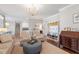 Comfortable living room with hardwood floors and stylish furnishings at 3908 Yateswood Ct, Raleigh, NC 27603