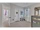 bedroom featuring bunk bed, play area and window view at 4905 Abundance Ave, Raleigh, NC 27616