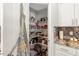 Walk-in pantry with shelving, offering ample storage space for food and household items at 55 Northdale Ct, Louisburg, NC 27549