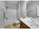 Bathroom featuring a shower and bath combination and single sink at 611 Atticus Way, Durham, NC 27703