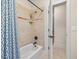 Bathroom with shower and neutral tile at 642 Bear Tree Creek, Chapel Hill, NC 27517