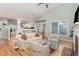 Inviting living room with hardwood floors, fireplace, and an open floor plan at 707 Cross Timbers Dr, Durham, NC 27713