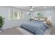 Cozy bedroom featuring a ceiling fan and natural light at 7715 Bernadette Ln, Raleigh, NC 27615