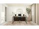 Bright home office with large windows, decorative plants, and a modern work space at 802 Basswood Gln Trl, Knightdale, NC 27545