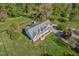Overhead view of a stunning home with a well-manicured lawn at 9026 Privette Hill Ln, Spring Hope, NC 27882