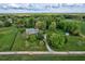Breathtaking aerial view of a beautiful home surrounded by mature trees and manicured lawns at 9026 Privette Hill Ln, Spring Hope, NC 27882