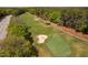 Beautiful green golf course with sand traps and mature trees lining the fairway in a lush community at 101 Preston Arbor Ln, Cary, NC 27513