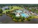Stunning community pool with resort-style amenities and landscaping at 101 Preston Arbor Ln, Cary, NC 27513