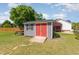 A storage shed in the backyard offers ample space for all your storage needs at 1020 Retriever Ln, Raleigh, NC 27603