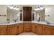 Spacious bathroom features double sinks, a large vanity, and custom wood cabinetry at 11 Swallow Tail Ct, Pittsboro, NC 27312