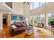 Spacious living room featuring high ceilings and lots of natural light at 11 Swallow Tail Ct, Pittsboro, NC 27312