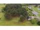 Aerial view of a home surrounded by lush greenery and mature trees in a quiet neighborhood at 120 Stillmeadow Dr, Louisburg, NC 27549