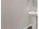 New powder room with pedestal sink at 121 Pisgah St, Sanford, NC 27330