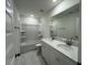 Bathroom featuring double sink vanity, tile flooring, and a tub/shower combo at 152 Parker Ln, Mebane, NC 27302